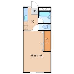 インターヒルズ102間取り画像
