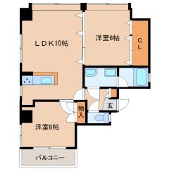 パークヒル501号室間取り画像