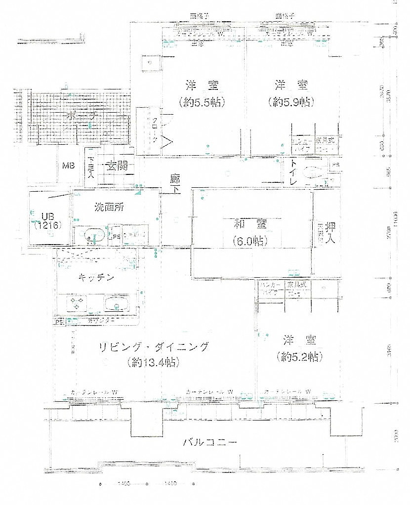 間取図 m177