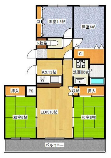 間取図 m183