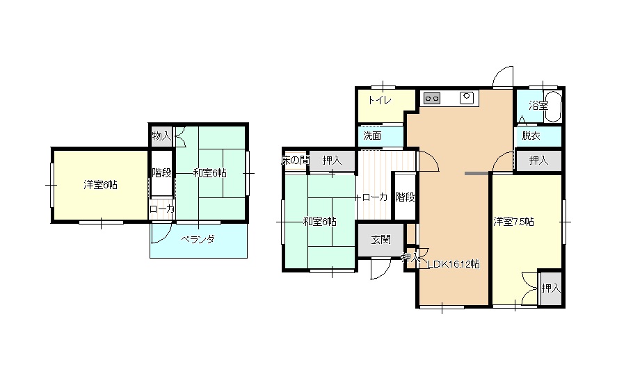 カチタスさん 間取図FR後