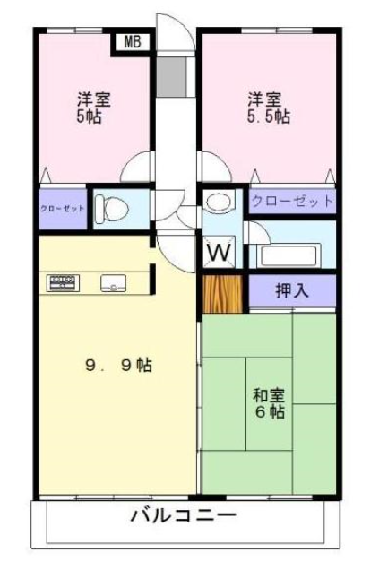 間取図m72-204号