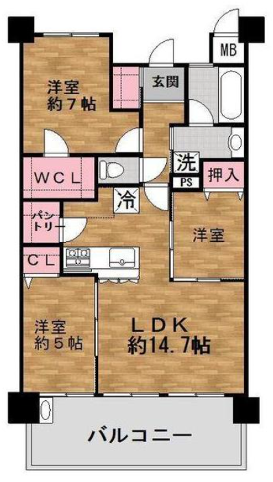 間取図 m72