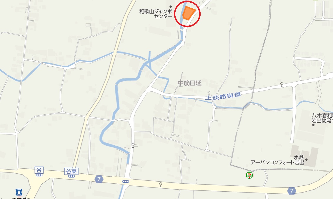 和歌山市谷 位置図