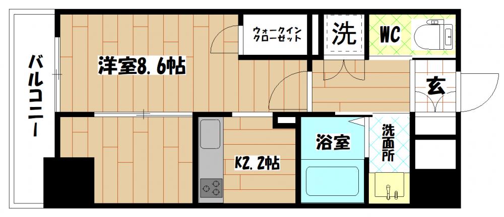 Erde三萩野 6号室