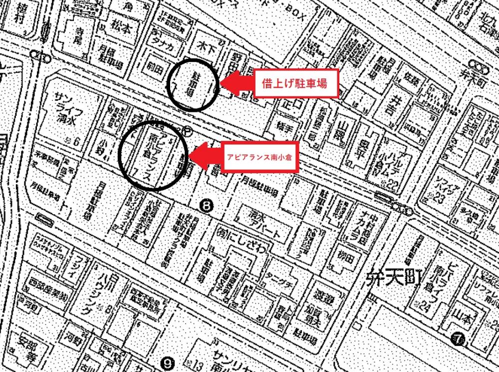 アピアランス南小倉借上げ駐車場 地図