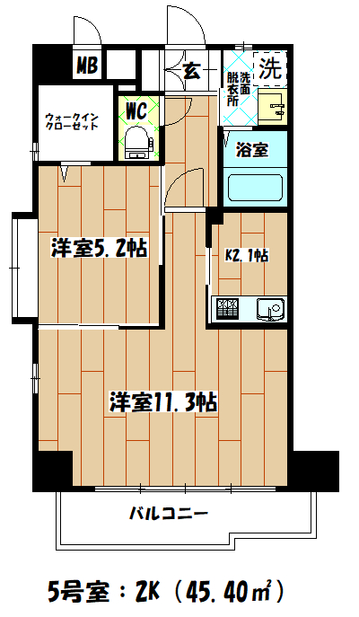 クレスト南小倉 4号室(2K)
