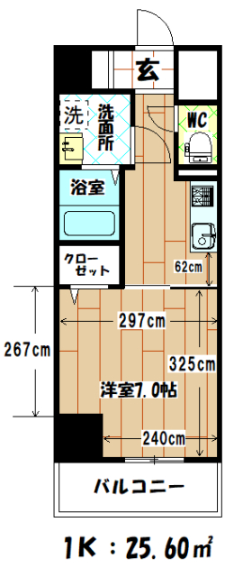 1K(寸法付)