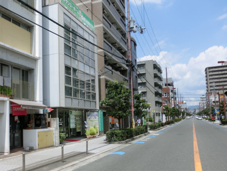 社屋-北向き車線から