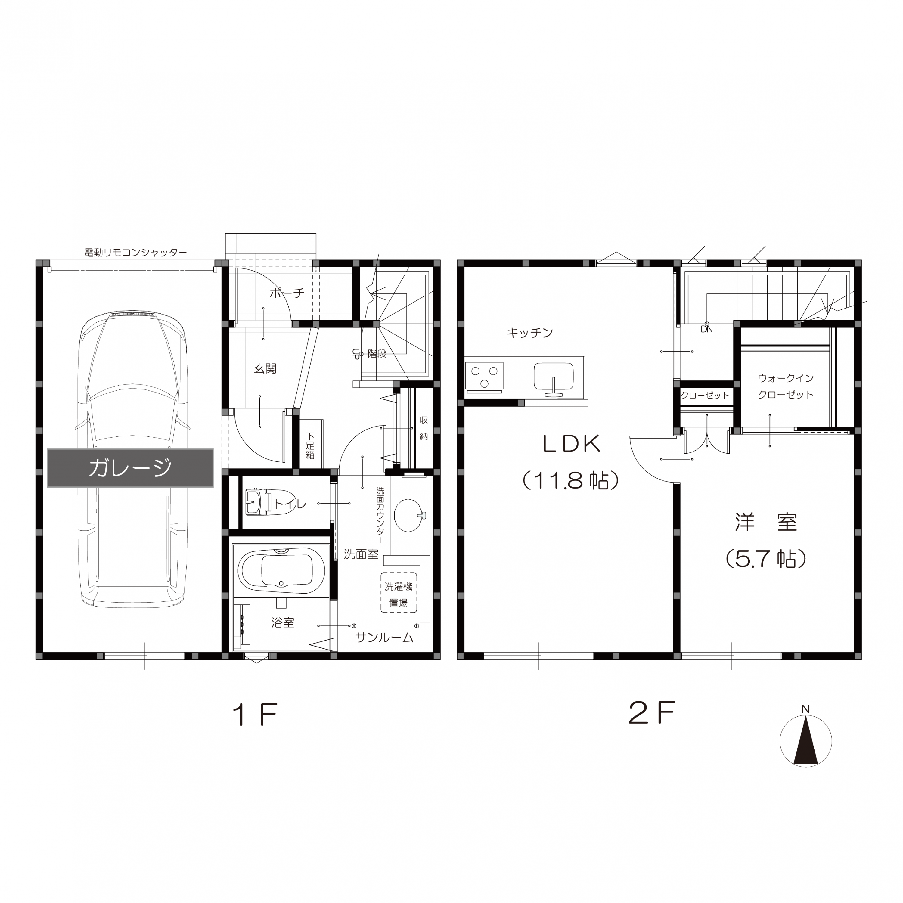 B棟間取り図枠5