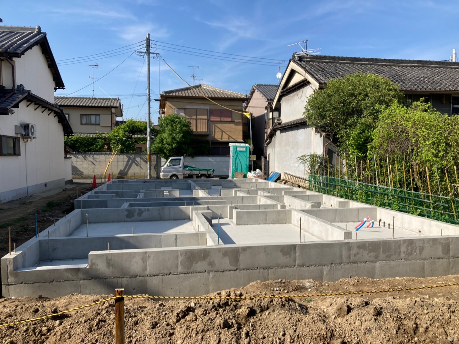 藤井寺 土間コン・基礎完成-7