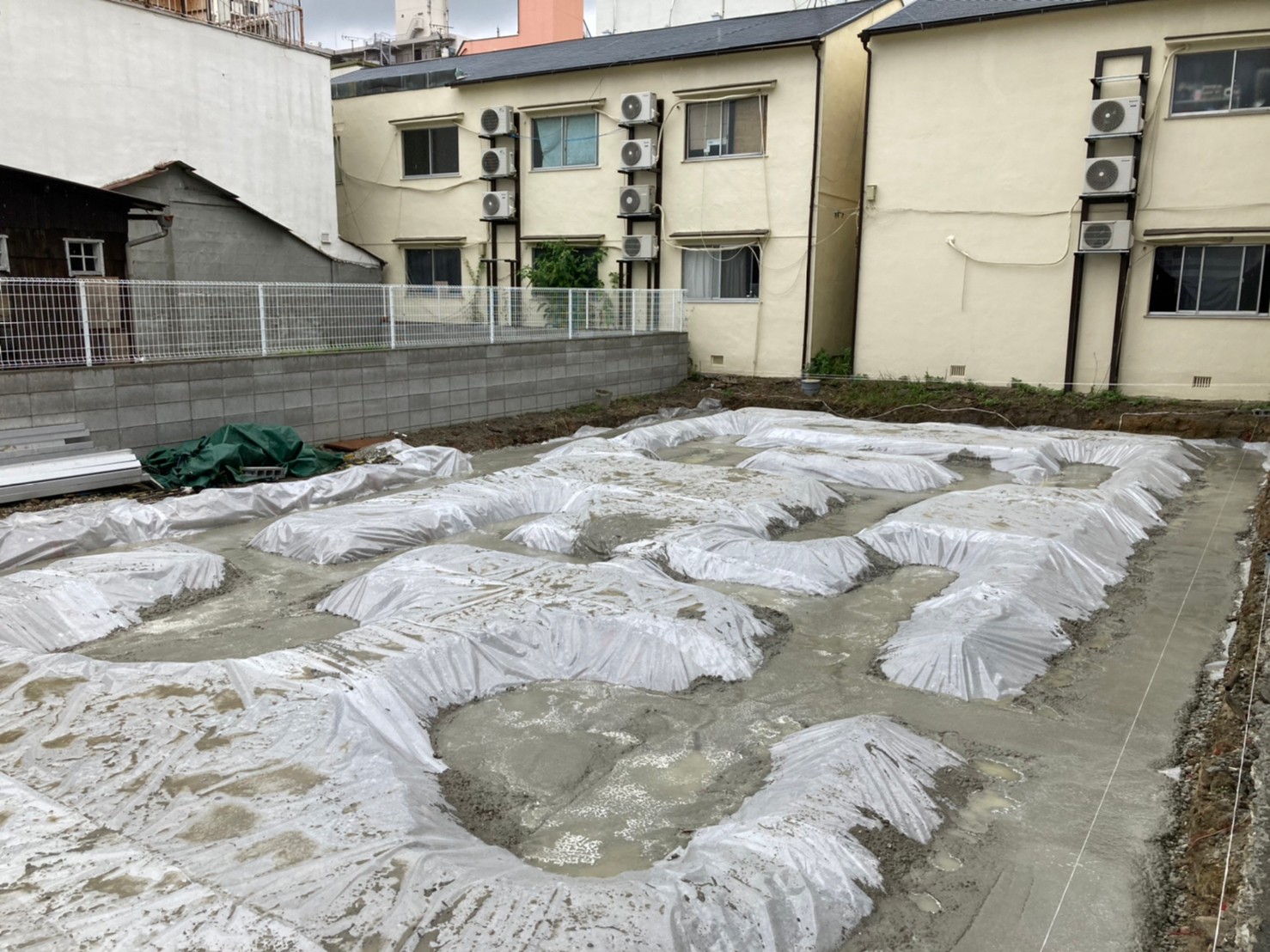 生野区鶴橋 砕石転圧・捨てコン・配筋-7