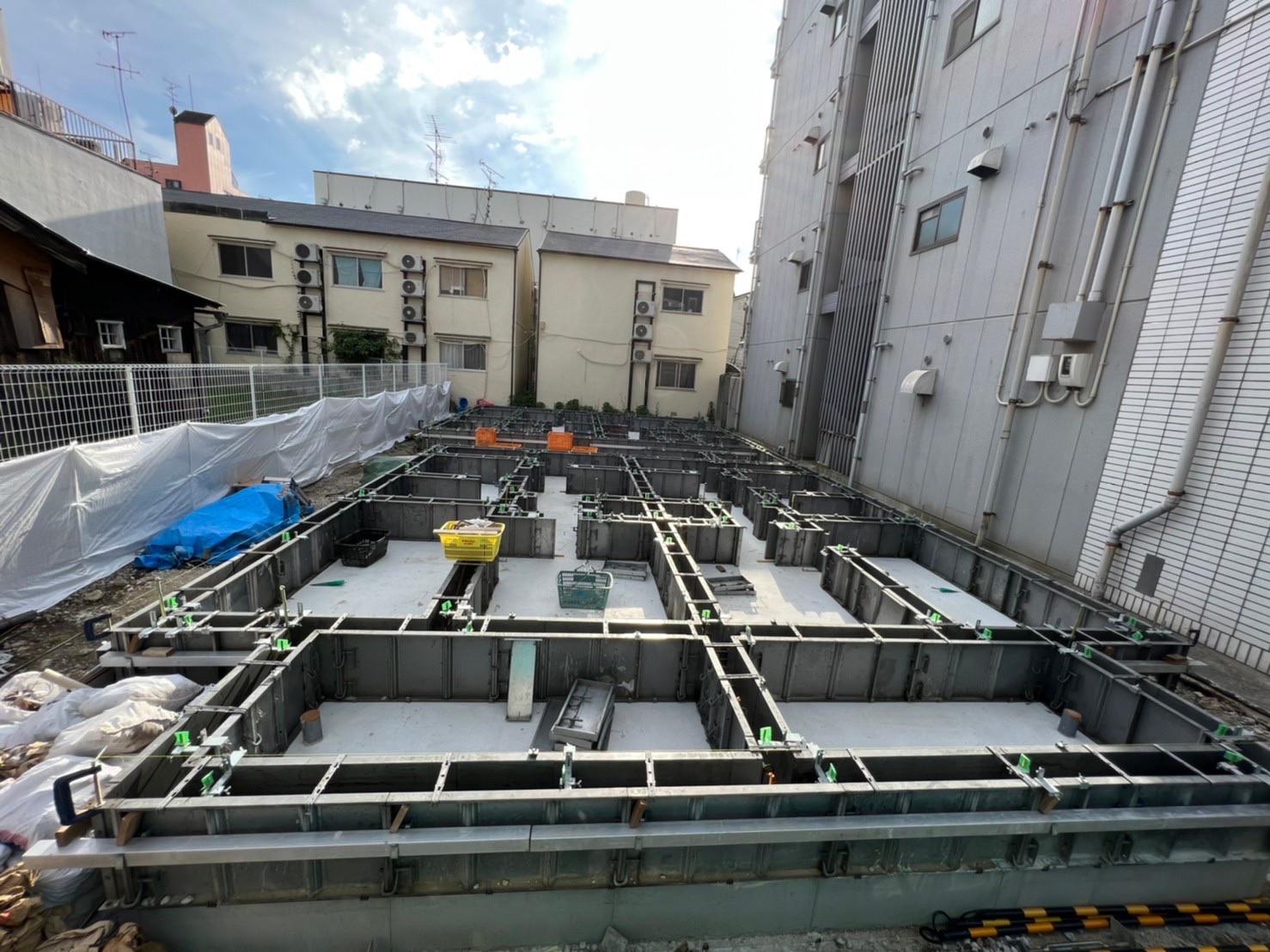 生野区鶴橋 立上りコン・基礎完成-5