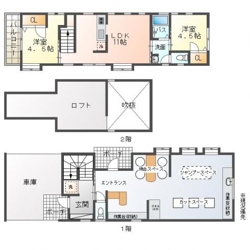 売店舗付住宅 間取 臼杵市大字臼杵