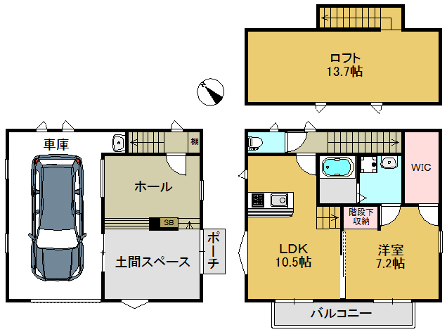 瑞穂ガレジハウス 間取り1~4号棟