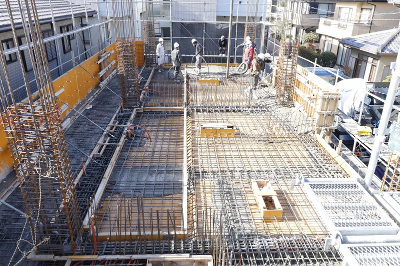 A内浜 1階コンクリ打設-4