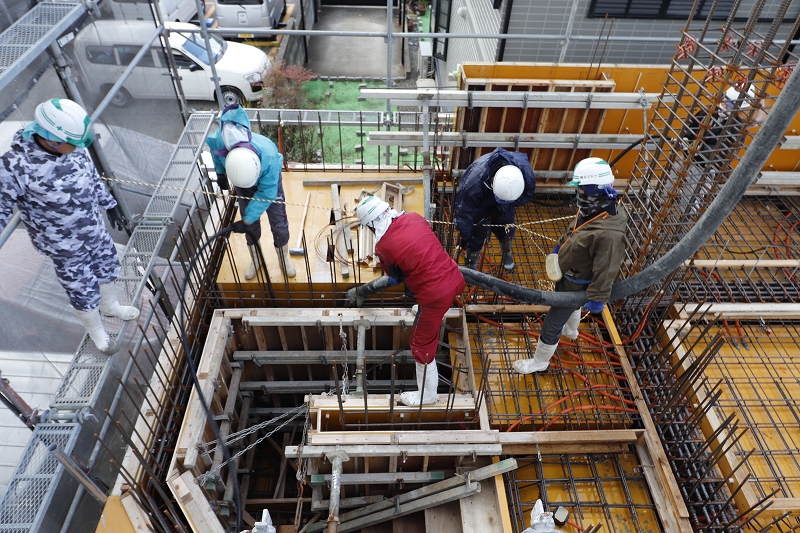 A内浜 1階コンクリ打設-5