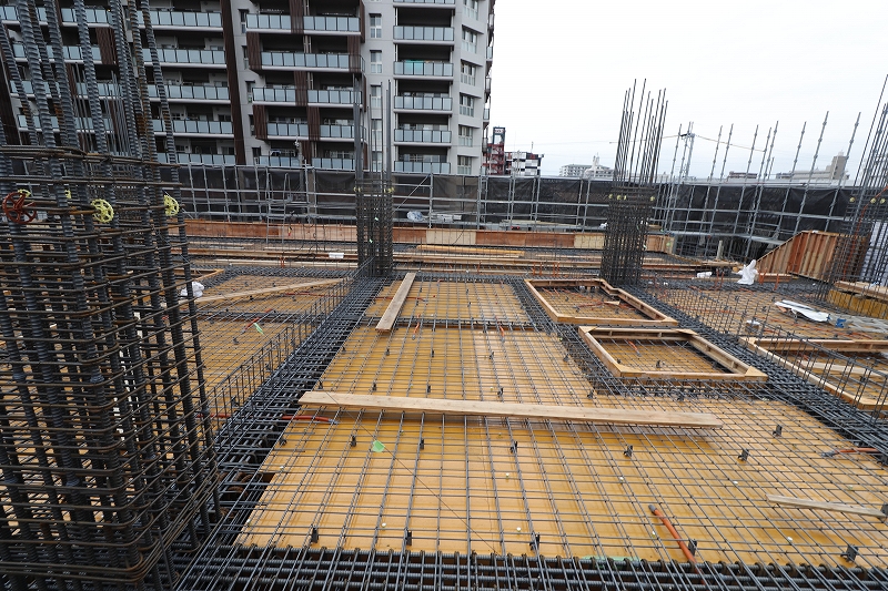 本社ビル建替工事 2階施工・生コン打設-18