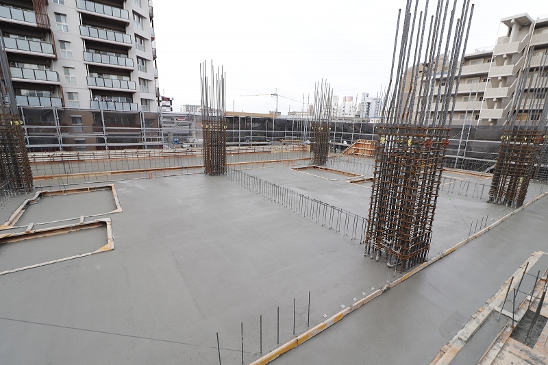 本社ビル建替工事 2階施工・生コン打設-43
