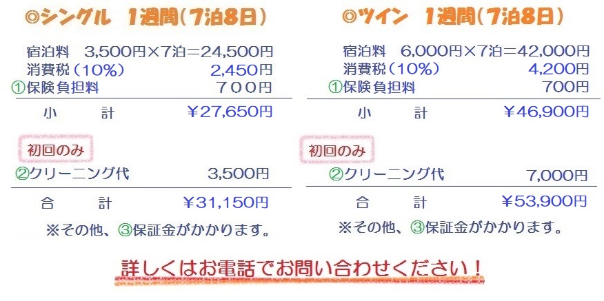 ウィークリー1週間(Lなし)