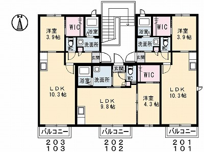 シャーメゾン学南間取り図