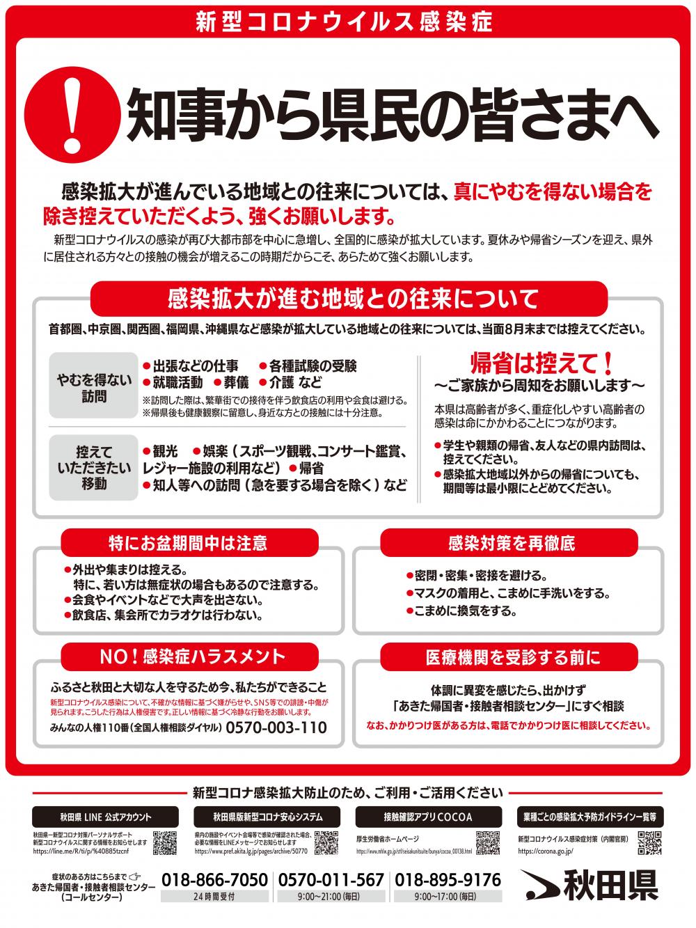 新型コロナウィルス知事から