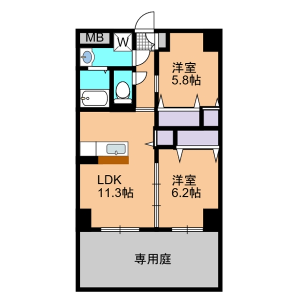 新築Porpora1階間取り左