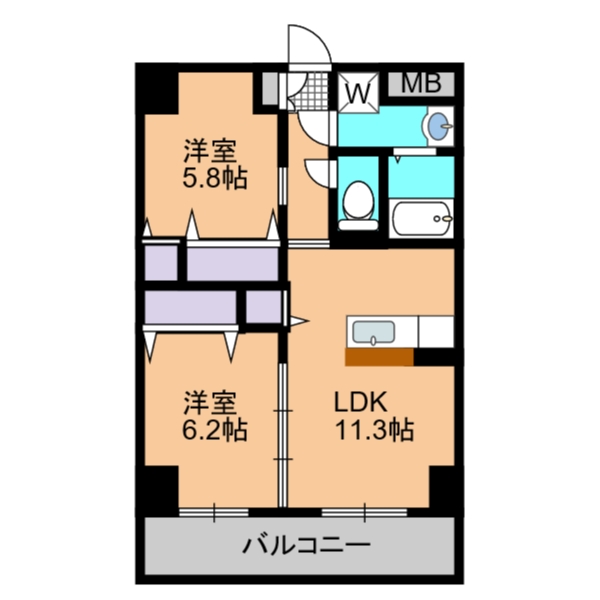 福山市新築2LDK間取り