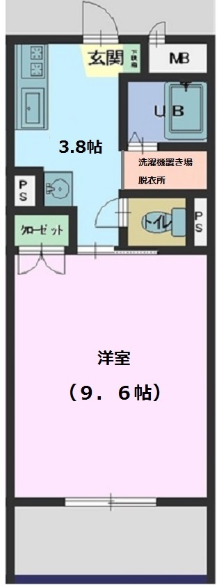 グレープ 間取り 1K 左