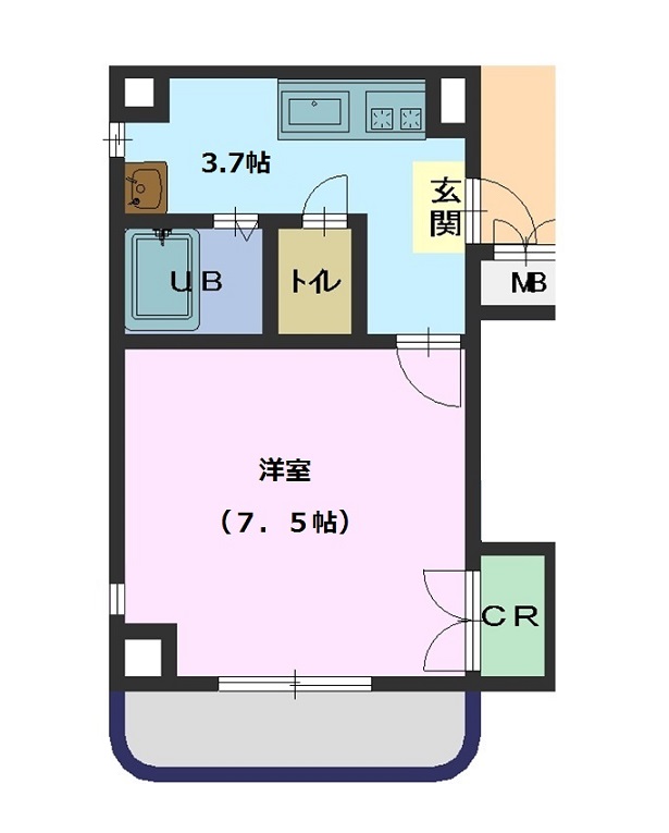 バナナマンションBタイプ間取り