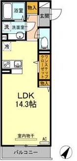 アンレガーロA棟 C203 間取り