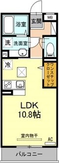 アンレガーロB(B)102 間取り