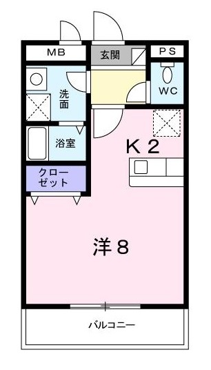 アルドーレ 208号室 間取り図