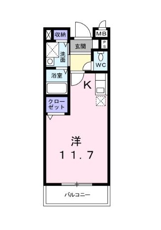 【大東建託】グランソーレ 202左 間取り