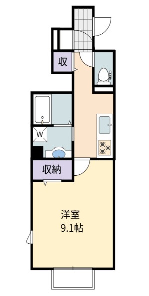 ステラウエストリバーB103号室