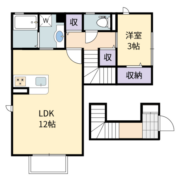 ステラウエストリバーB211号室1LDK