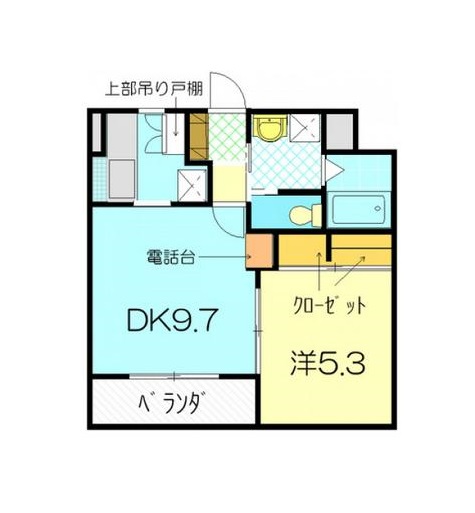 【不動産プラザ】エターナル下見204 1DK間取り