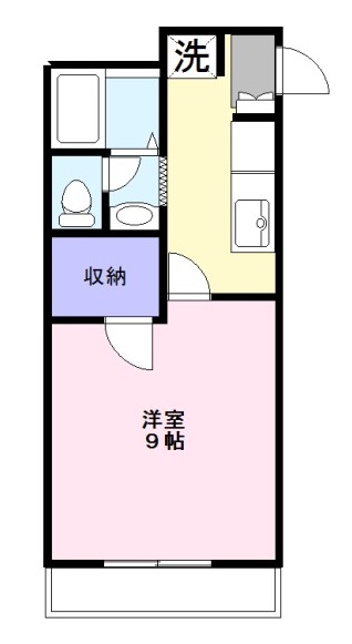 サンコートK中部屋タイプ203間取り