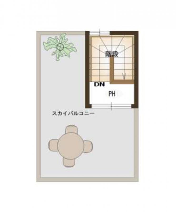 屋上バルコニー平面図