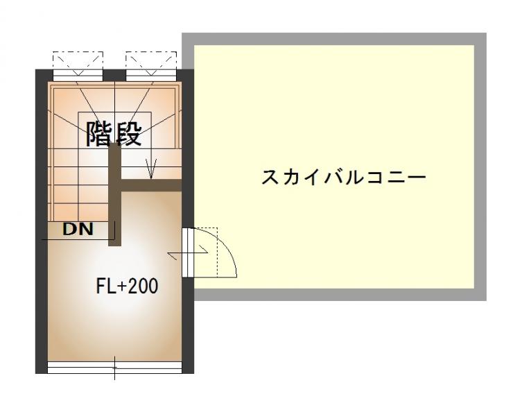 屋上バルコニー平面図