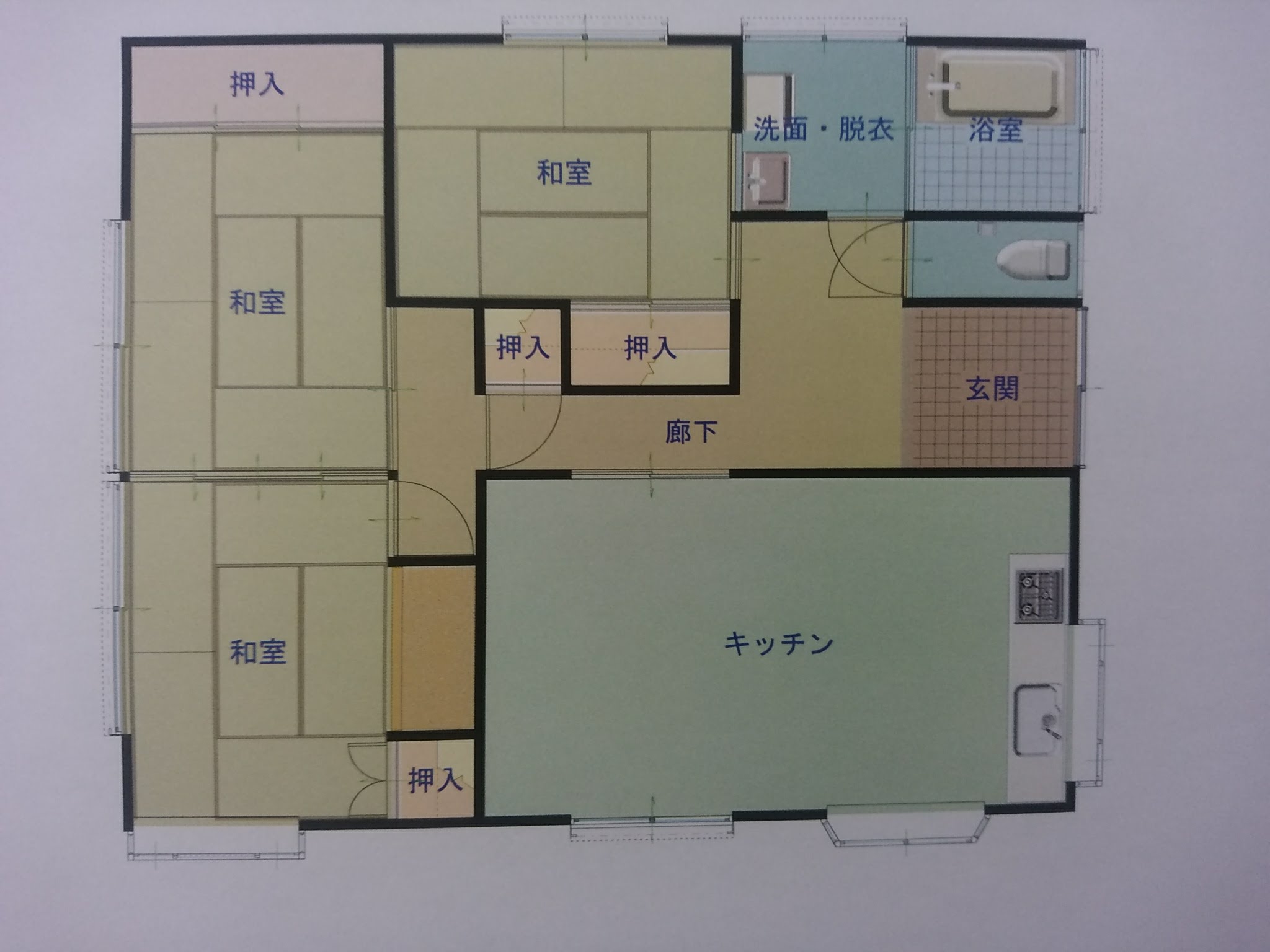 潮見町貸家間取図