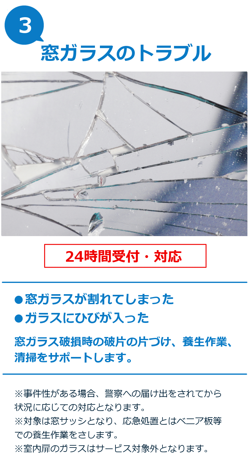 Vサポート 窓ガラス