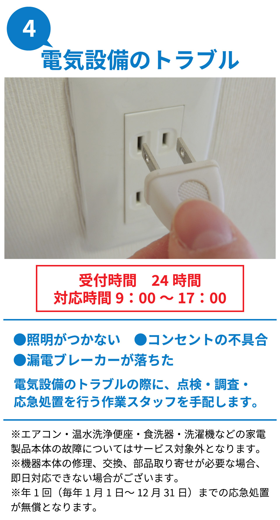 電気設備のトラブル