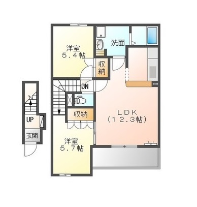 Leap 柔Ⅱ 202 間取り