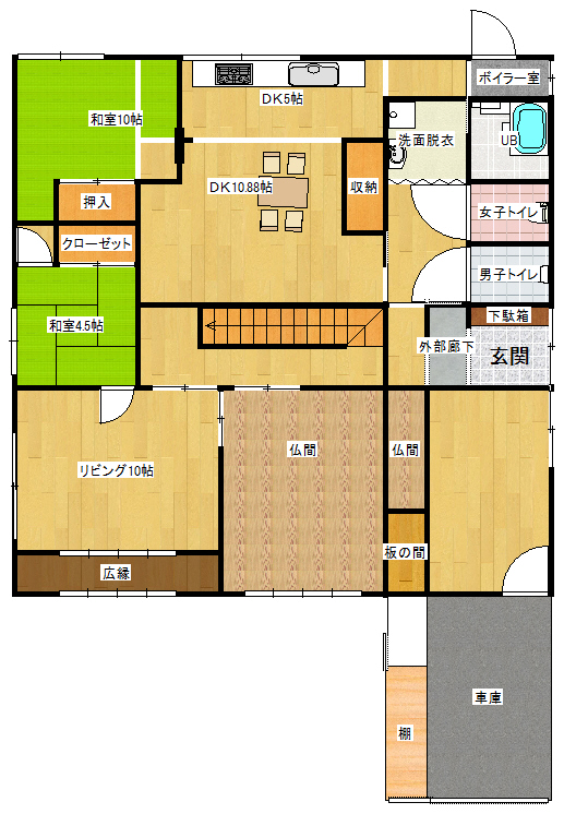 三上邸売家1階