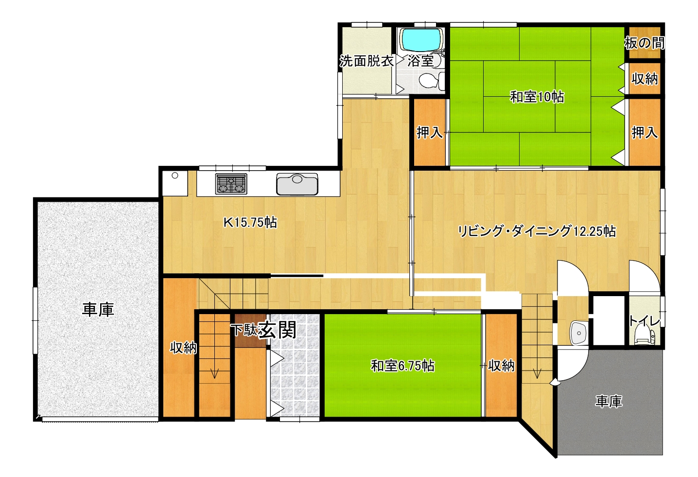 加藤邸売家板柳1F