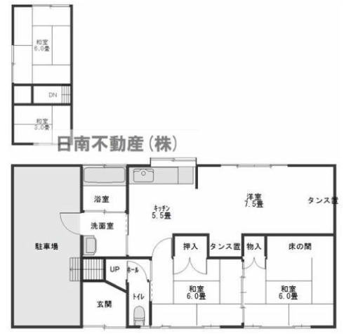 星倉秋口借家 間取図