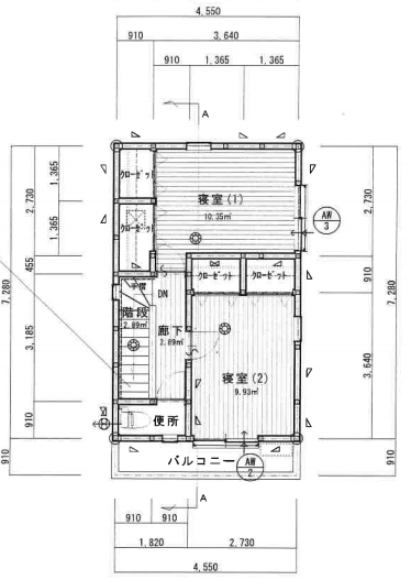 イデア貸家13 2階間取図
