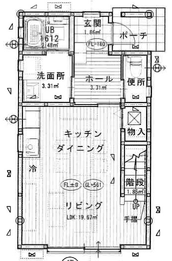 イデア貸家12B 1階間取図