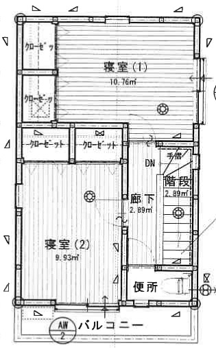 イデア貸家12B 2階間取図